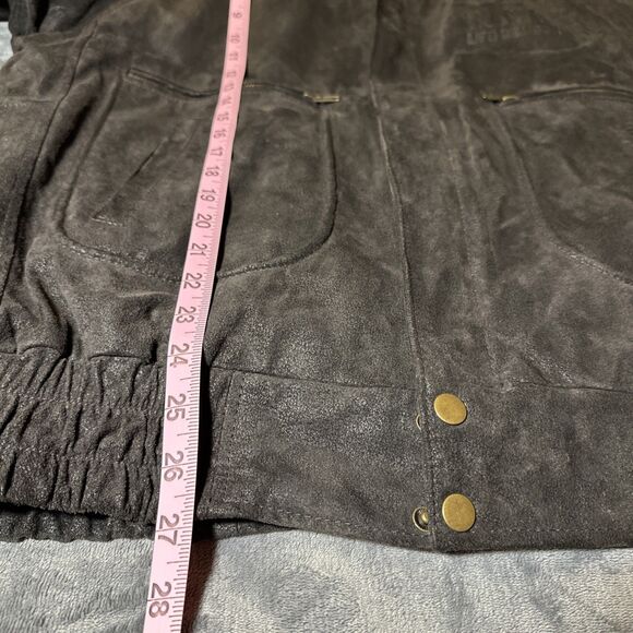 NRA Lifetime Member Suede Leather Jacket Large Black Burk's Bay True Patriot - Picture 10 of 15